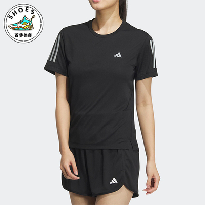阿迪达斯女士跑步运动短袖