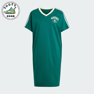 DRESS女士运动短袖 VRCT V领连衣裙IR6042 阿迪达斯正品 Adidas