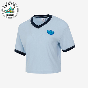 修身 Adidas 阿迪达斯正品 三叶草女士时尚 JI7240 运动休闲短袖