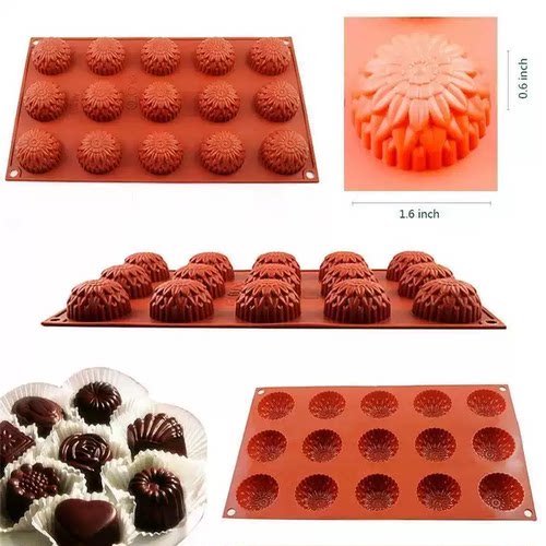 菊花饼干糕点甜品硅胶蛋糕模具