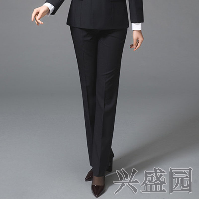 品牌夏秋职业裤女士西裤长裤西装裤女黑色直筒修身工作裤正装裤