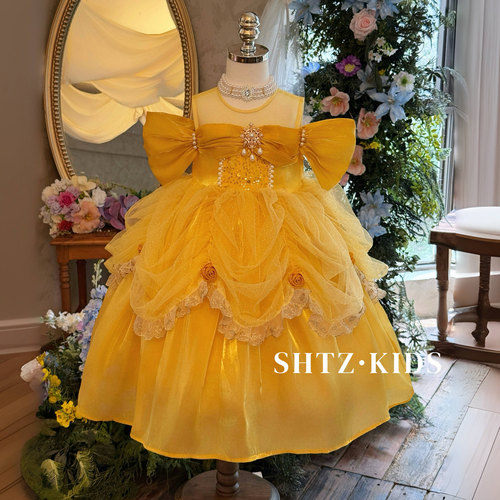 女童夏季高级感轻奢生日礼服裙子