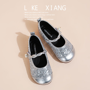 女童公主鞋夏季儿童搭配礼服闪闪鞋子宝宝软底小皮鞋洋气时尚单鞋