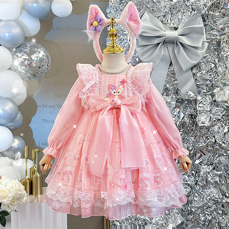 女童春秋季长袖玲娜贝尔连衣裙