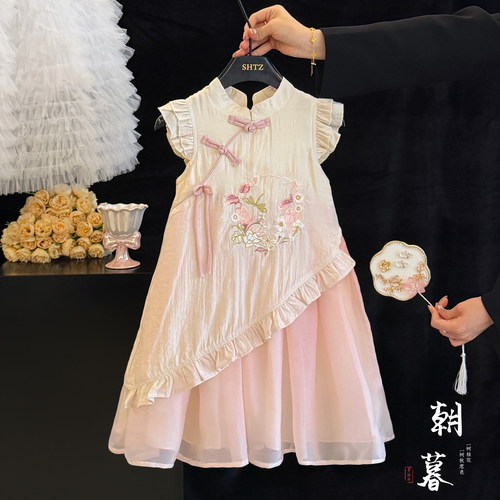 女童中国风连衣裙刺绣旗袍裙汉服