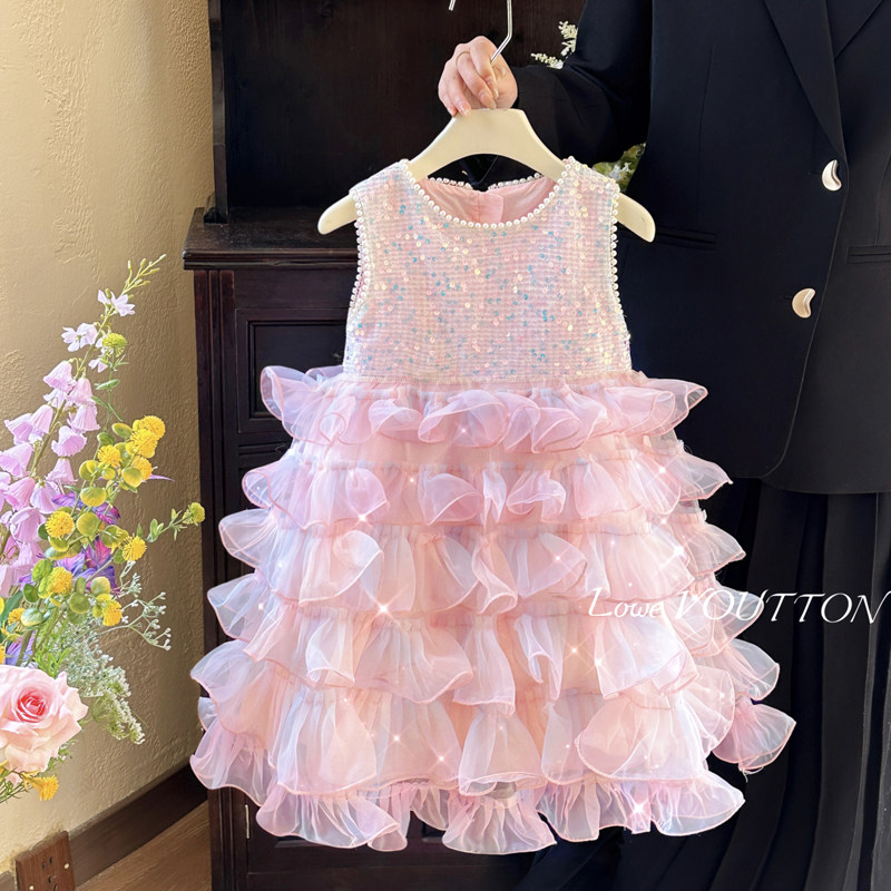女童连衣裙夏装2025新款洋气蓬蓬裙高级感亮片礼服儿童蝴蝶公主裙,童装/婴儿装/亲子装,连衣裙,淘宝优惠券,粉丝福利购,淘宝优惠卷