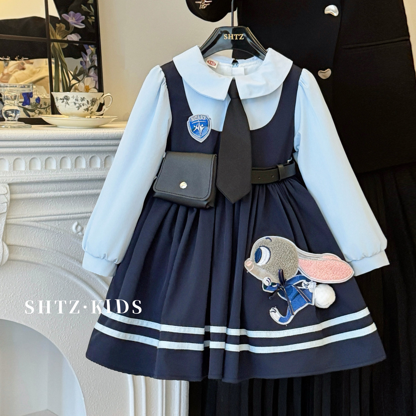 女童朱迪连衣裙冬装儿童兔子警官cos服装洋气jk加绒洛丽塔公主裙,童装/婴儿装/亲子装,连衣裙,淘宝优惠券,粉丝福利购,淘宝优惠卷