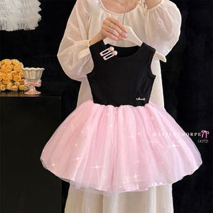 女童连衣裙夏季洋气蓬蓬裙小女孩超好看公主裙儿童富家千金感裙子