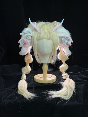 三尾树耳朵尾巴头饰装饰