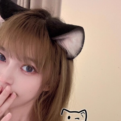 三尾树原创心心软小猫耳兽耳耳朵头箍发夹两用kc发箍头饰cos猫耳