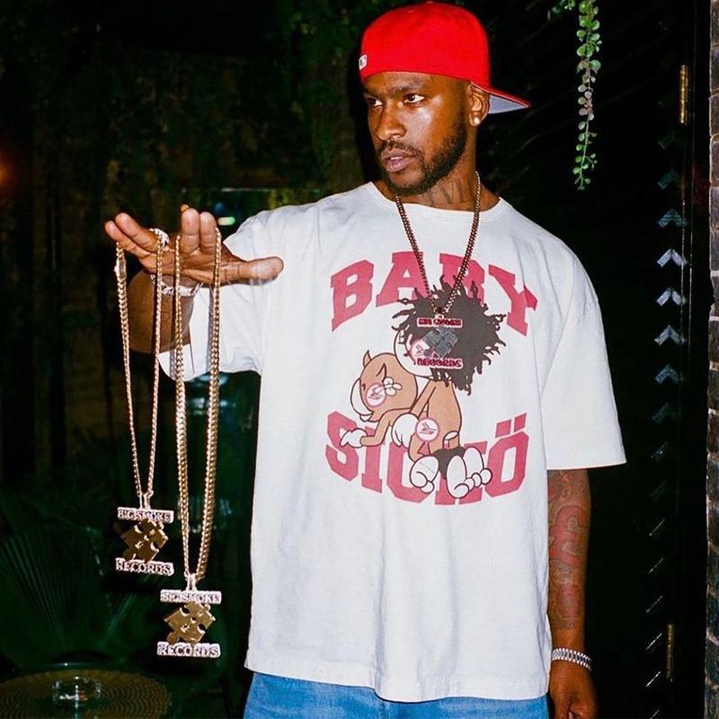 美式复古恶搞VINTAGE潮牌Sicko 宽松重磅落肩短袖嘻哈街头上衣