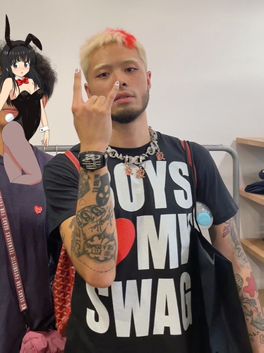 BOYS LOVE SWANG thomeboydontkill偷米嘻哈朋克说唱宽松短袖T恤