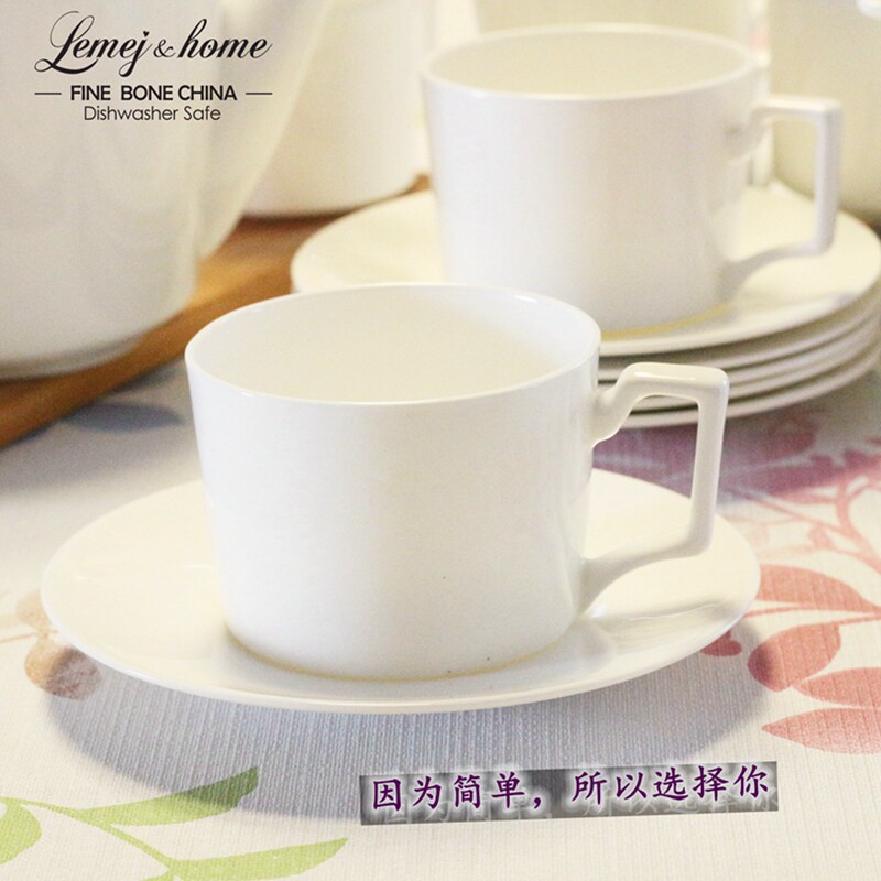 外贸出口高档纯白骨瓷咖啡杯壶糖缸套装 陶瓷杯英式下午茶公主杯