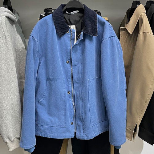 柜699！ZA男装工装卡哈夹棉外套