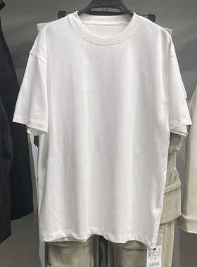 柜169！24夏季新品男装白色百搭宽松休闲圆领短袖T恤 1887450 250