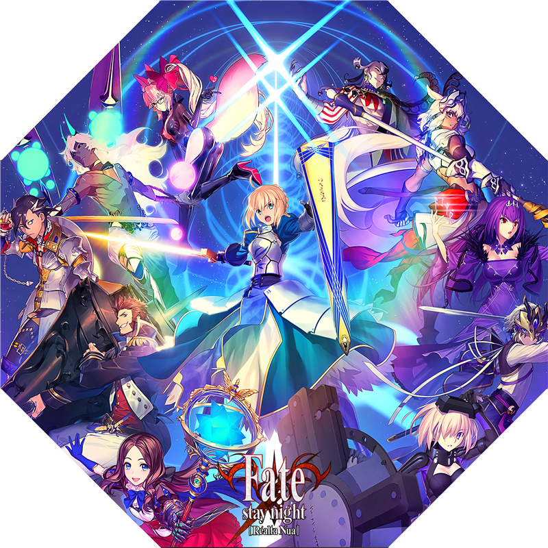 fate动漫雨伞黑胶布折叠伞