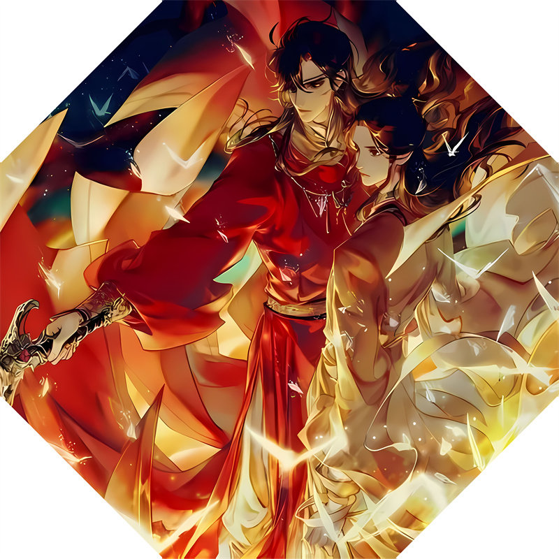 天官赐福动漫周边晴雨伞防晒防雨防风自动折叠太阳遮阳伞学生个性