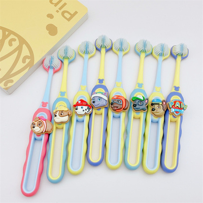 汪汪队儿童可爱3d三面牙刷软毛2-6-14岁小孩学生换牙乳牙护龈护齿