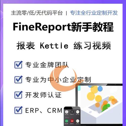 帆软报表finereport视频教程报表开发教程kettle新手sql视频教程