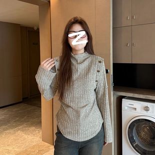 南岛风特大码女装200斤胖mm针织衫秋冬气质打底衫显瘦遮肚子上衣
