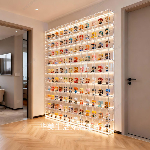 亚克力定制透明手办模型展示柜