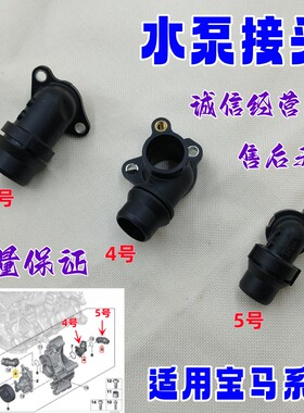 适用宝马3/5/6/7系X3X4X5X6Z4水管G11G12G01G02G05G06G29水泵接头