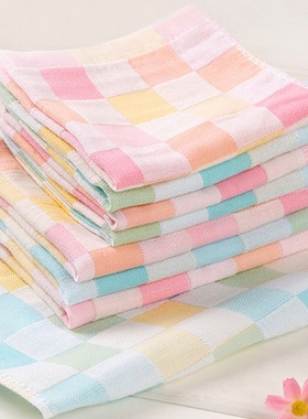 面洗脸巾小方巾毛巾正方形纱布女家用手巾纯棉儿童婴儿宝宝帕全棉