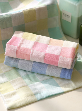 毛巾洗脸纯棉家用全棉儿童纱布小方巾婴儿面巾宝宝四方女方块大人