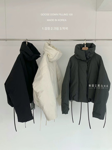 现egg韩国东大门代购2023冬鸡蛋家女立领鹅绒宽松短款羽绒服外套