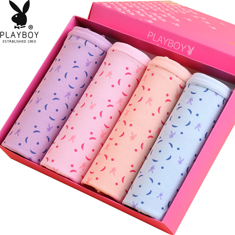 playboy»¨»¨¹«×Óµ¯Á¦ÃÞÓ¡»¨Å®ÄÚ¿ãÖиßÑü»¨±ßŮʽÄÚÒ¿ãÈý½Ç¿ã4Ìõ
