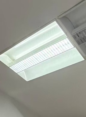 冷暖出风空调灯带格栅网ledt8T5明装吊顶日光办公灯盘天花组合灯