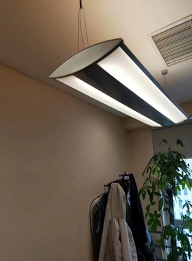 吊线简约办公灯黑色led格栅灯灯芯 4管天花灯盘 明装面板灯书房灯