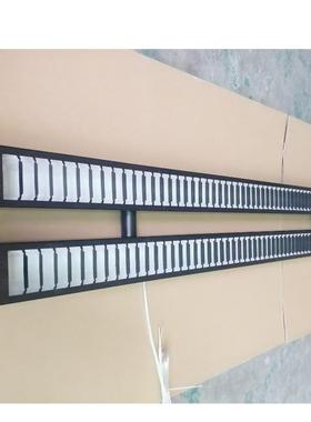 单管双管led方形格栅灯600明装黑色天花灯亚克力面板灯t8荧光灯盘