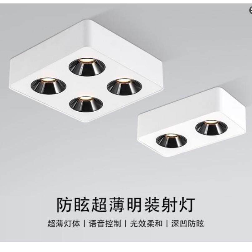 四头格栅灯led吊线12w