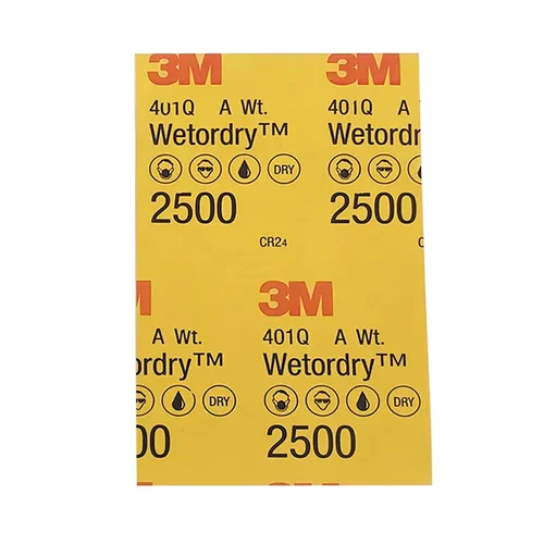 50张 小张 3M401Q 2500目 砂纸汽车漆面美容精细打磨水砂纸抛光