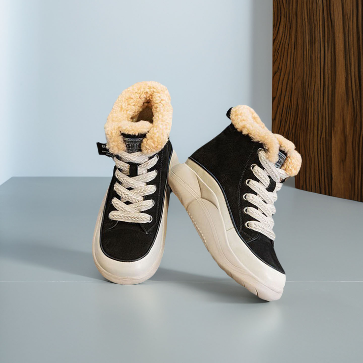 原创头层牛皮加绒保暖冬季棉靴子