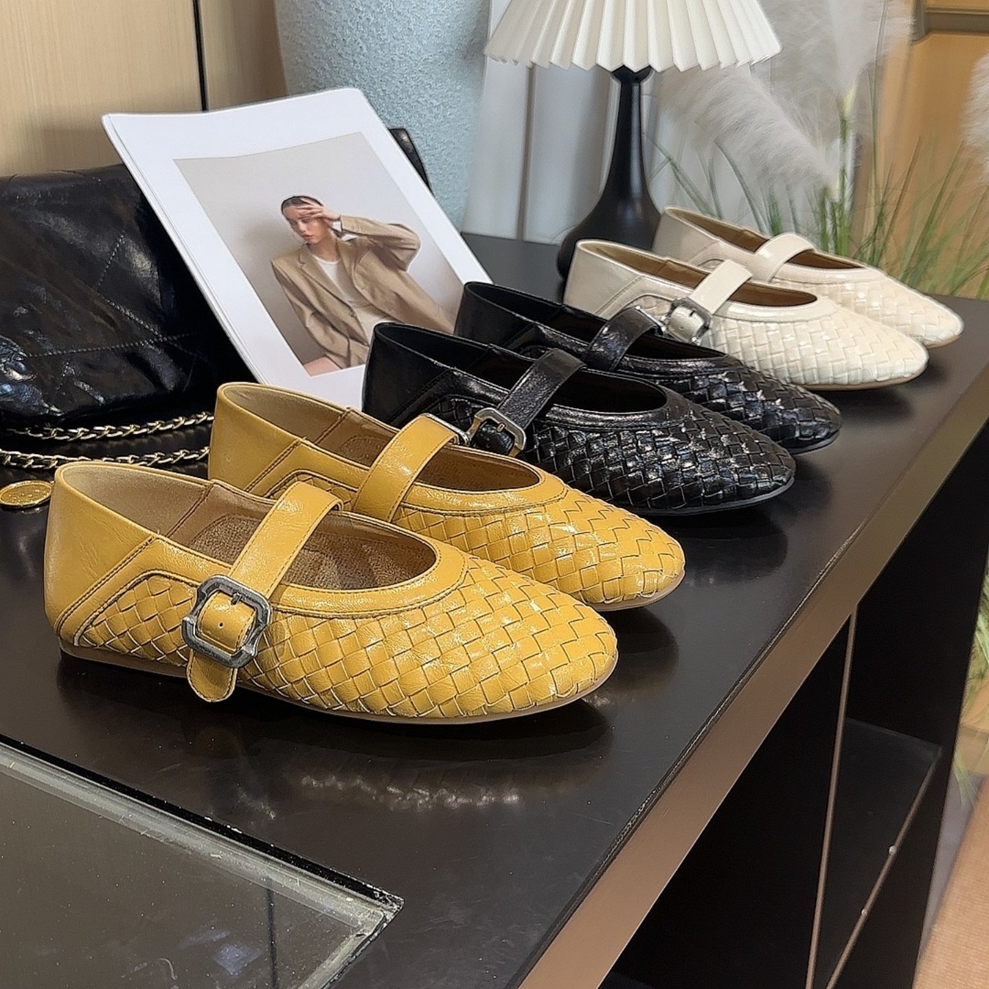 复古法式编织玛丽珍女鞋浅口单鞋2026新款懒人平底通勤小皮鞋女鞋,女鞋,玛丽珍鞋,淘宝优惠券,粉丝福利购,淘宝优惠卷