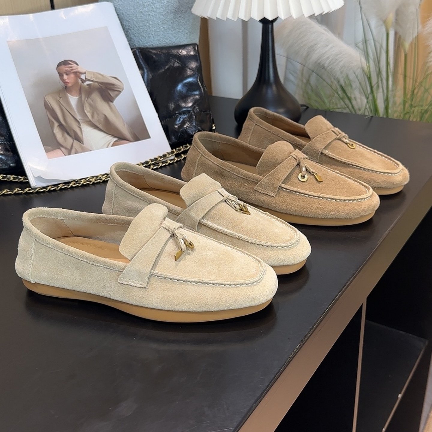 复古软底软皮懒人一脚蹬乐福鞋女2026春季新款浅口豆豆单鞋女鞋子,女鞋,乐福鞋（豆豆鞋）,淘宝优惠券,粉丝福利购,淘宝优惠卷