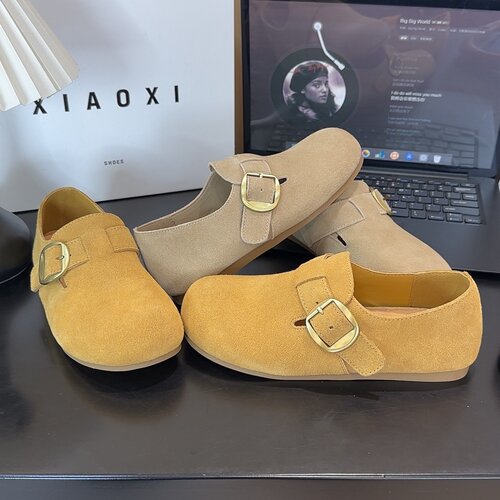 懒人一脚蹬勃肯鞋女平底软底单鞋