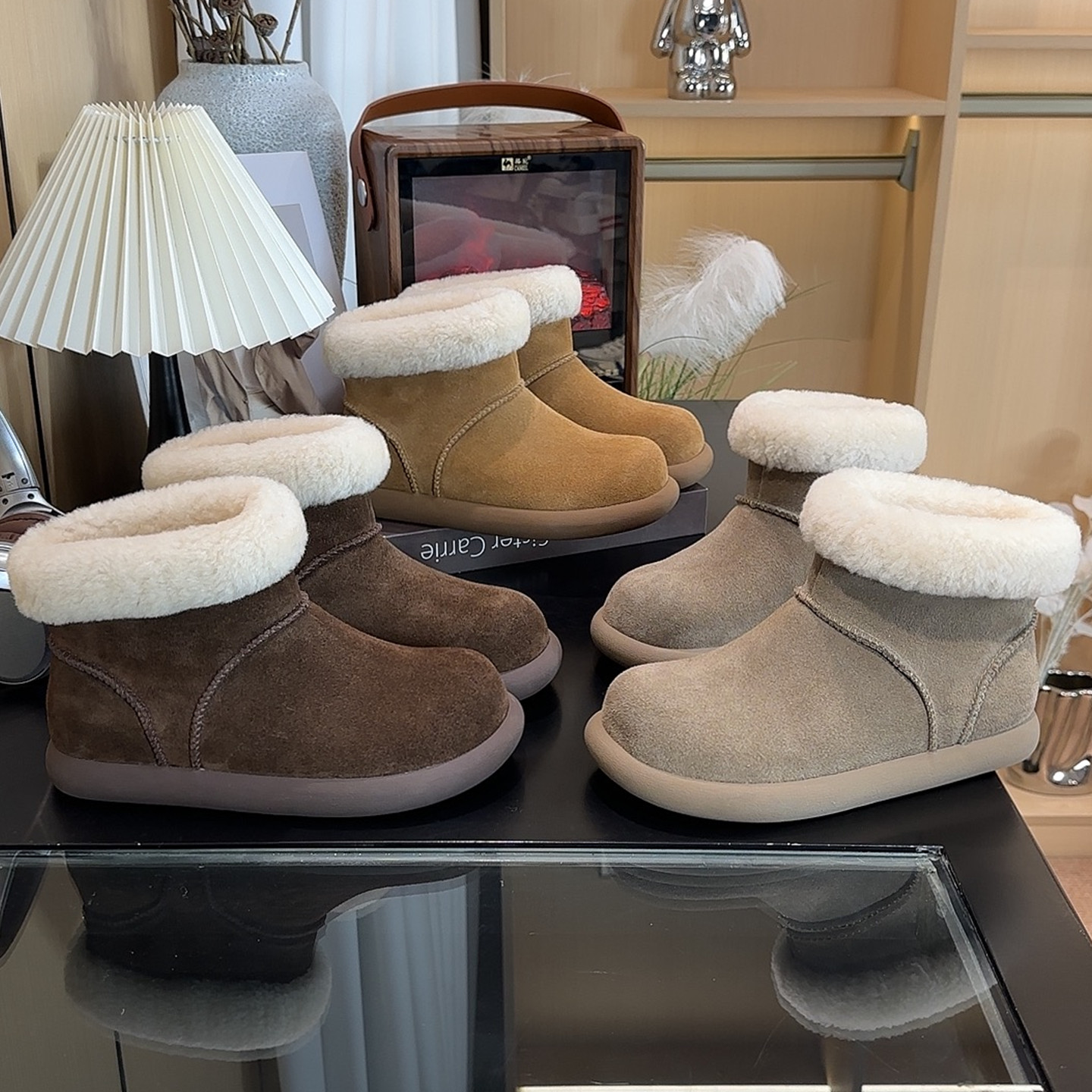 小土豆雪地靴加绒保暖雪地棉鞋子