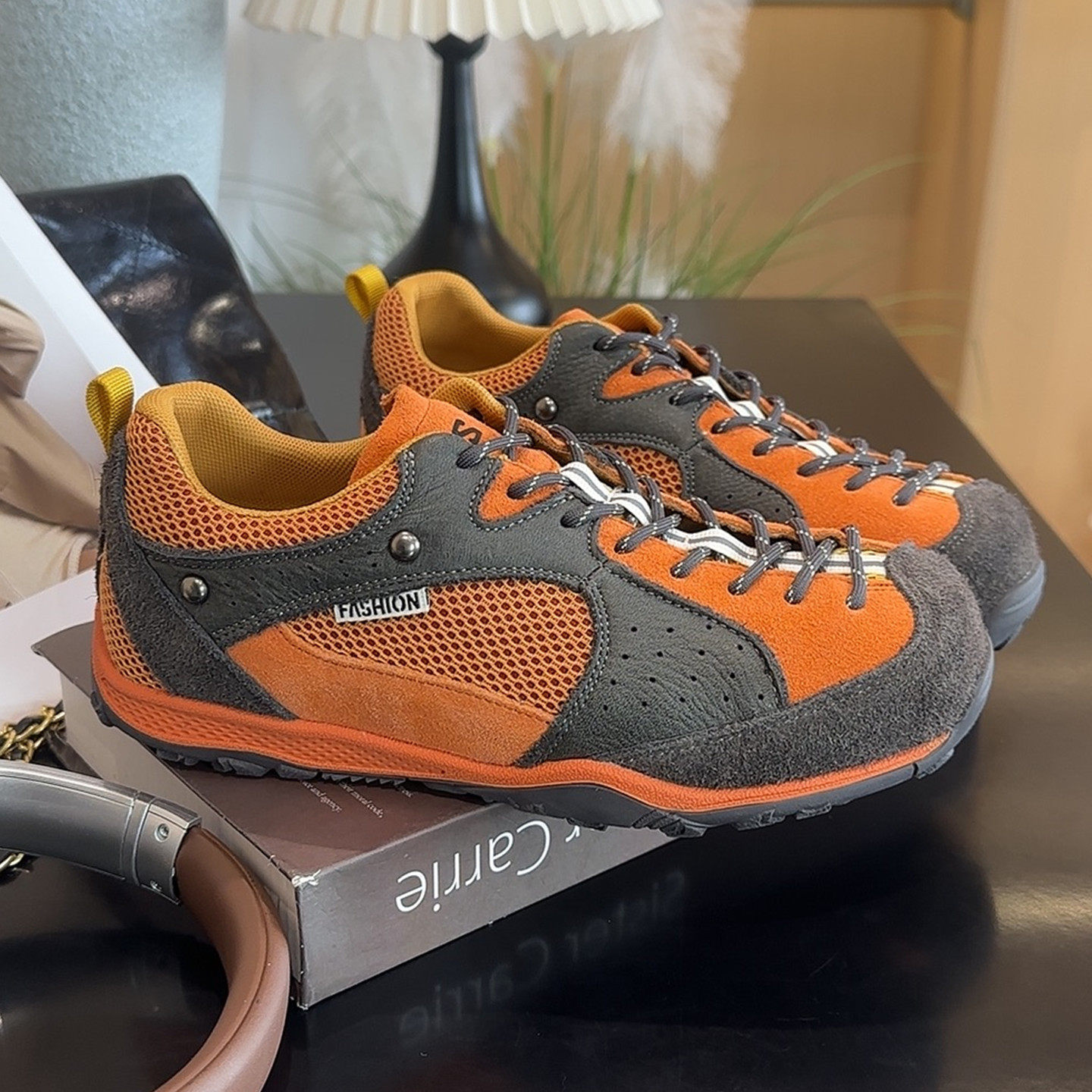 复古橙色德训鞋女款巨好看2026春季新款红色休闲运动阿甘鞋女鞋子,女鞋,德训鞋,淘宝优惠券,粉丝福利购,淘宝优惠卷