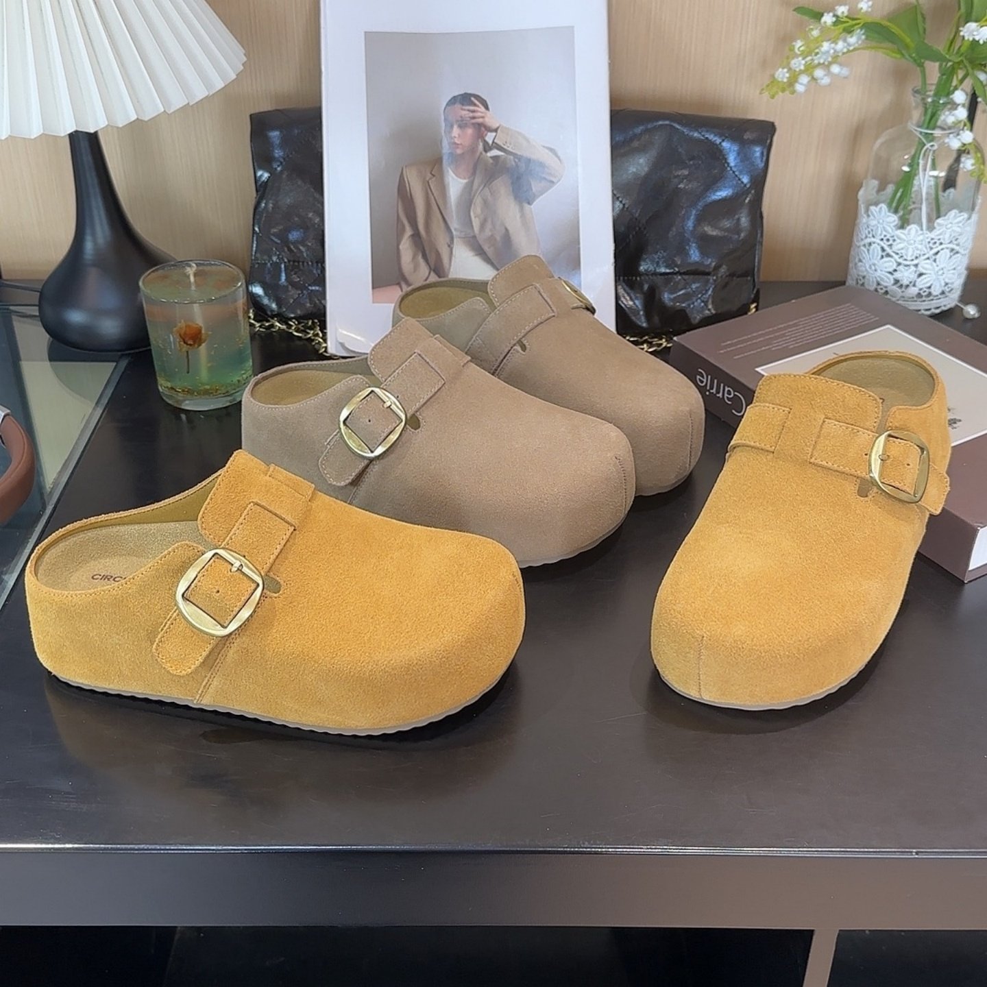 5cm厚底内增高勃肯拖鞋女懒人一脚蹬2026新款真皮大头勃肯鞋半拖,女鞋,勃肯鞋/软木鞋,淘宝优惠券,粉丝福利购,淘宝优惠卷