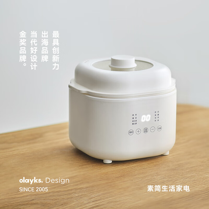 olayks立时1-2人 电炖盅小型家用隔水炖燕窝煮粥神器婴儿辅食