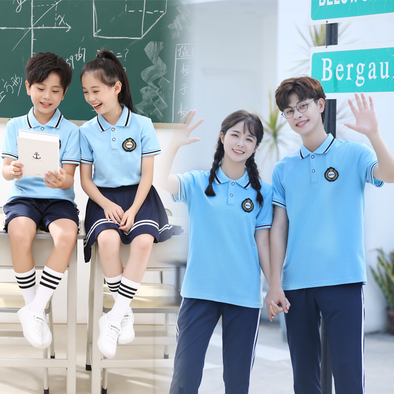 幼儿园服夏秋装中小学生校服短袖套装学院风运动服夏季班服两件套