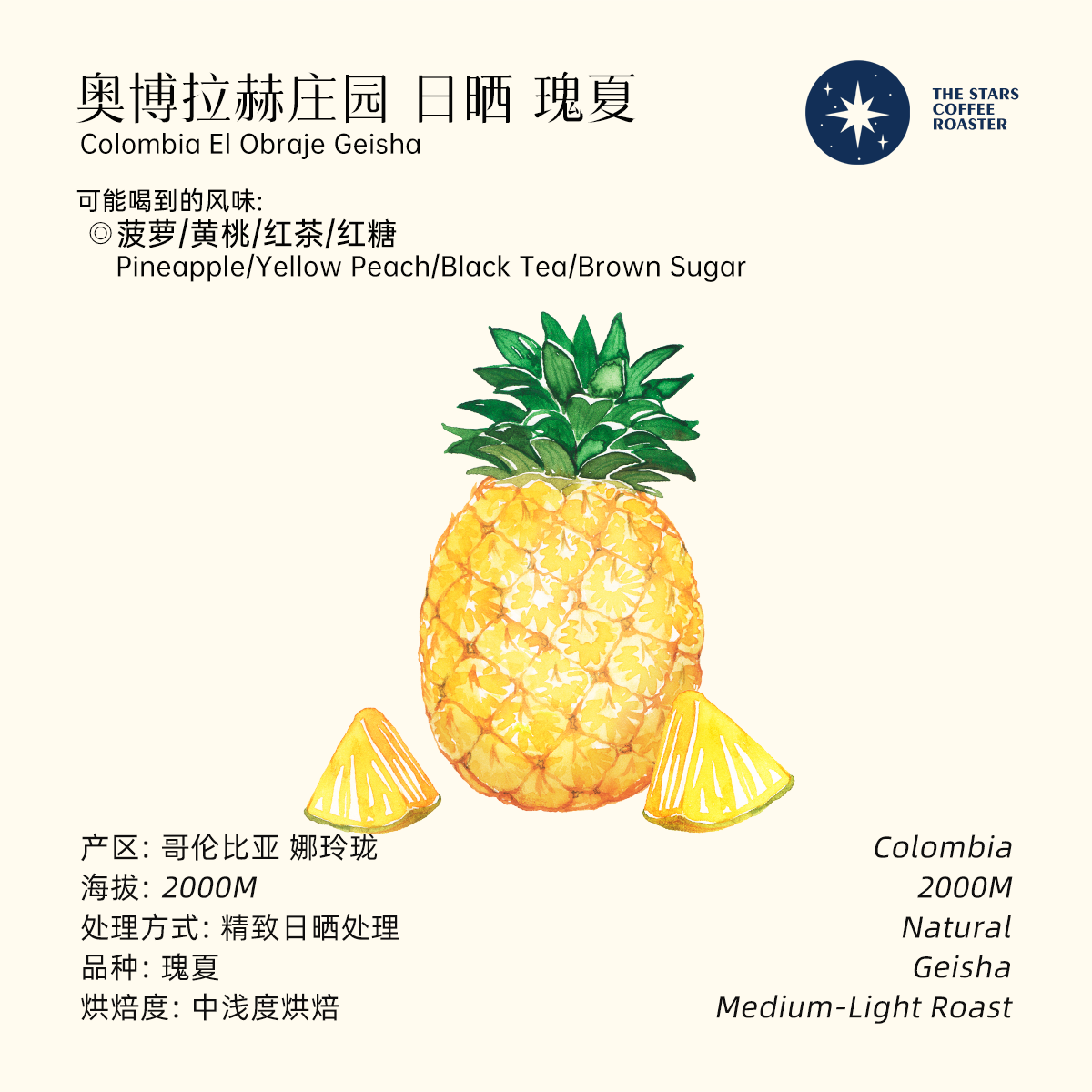 COE获奖庄园 奥博拉赫 瑰夏 日晒 手冲单品中浅烘咖啡豆
