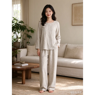 【中式盘扣家居服】汉麻提花女款家居套装 90%汉麻 10%棉