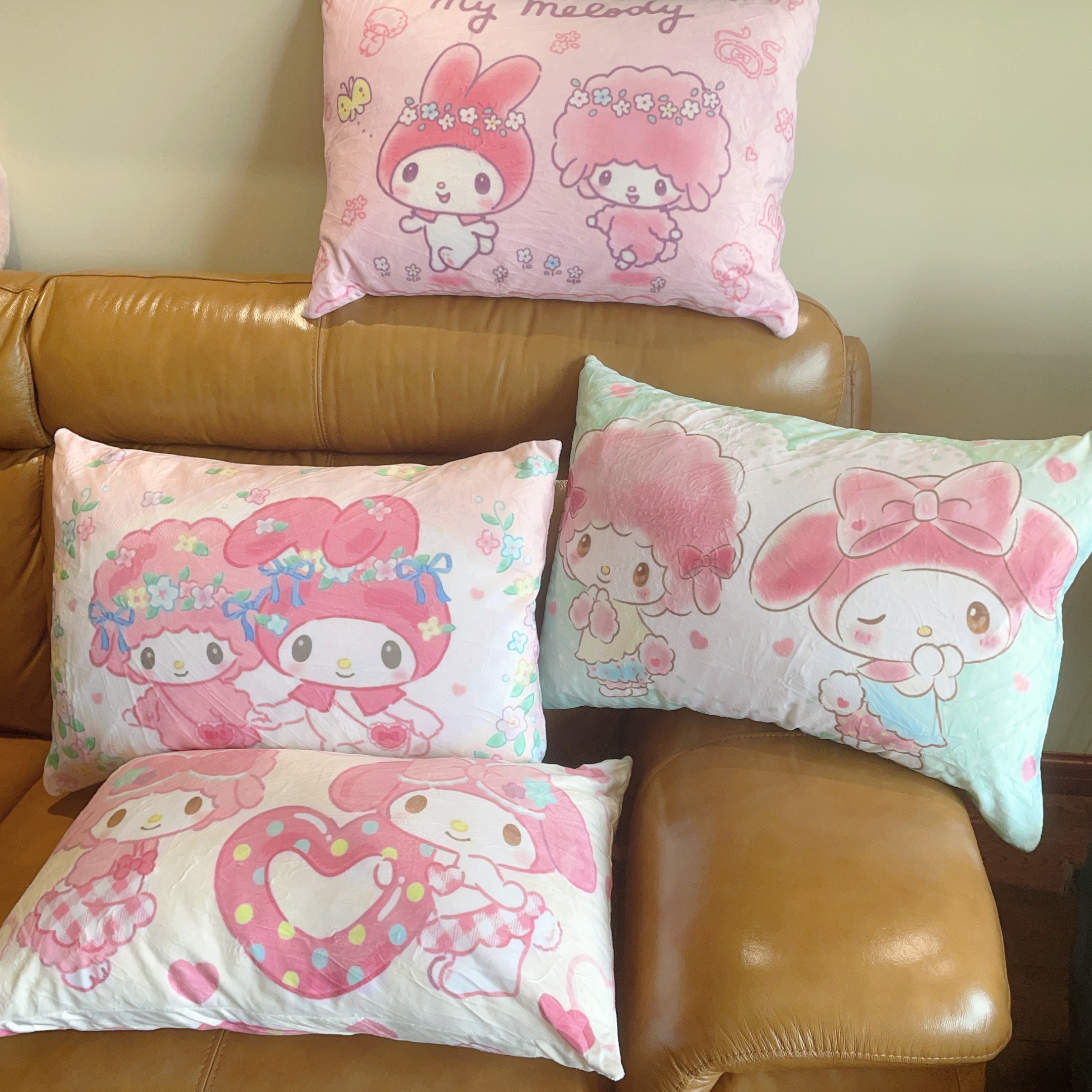 卡通印花仙仙美乐蒂枕套学生季少女心小清新枕头套隐形拉链可拆洗