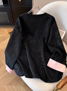 胸围150大码女装胖mm加肥加大秋季新品复古国风宽松长袖外套