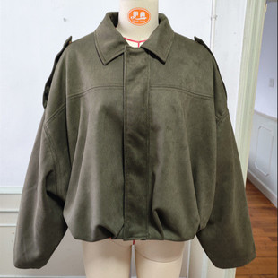 2026春季新款女装时尚百搭绒面质感高级感飞行员夹克外套