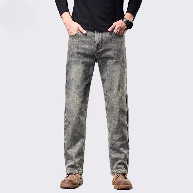 Blaze/净版2025秋新款男士牛仔长裤宽松直筒弹力休闲裤